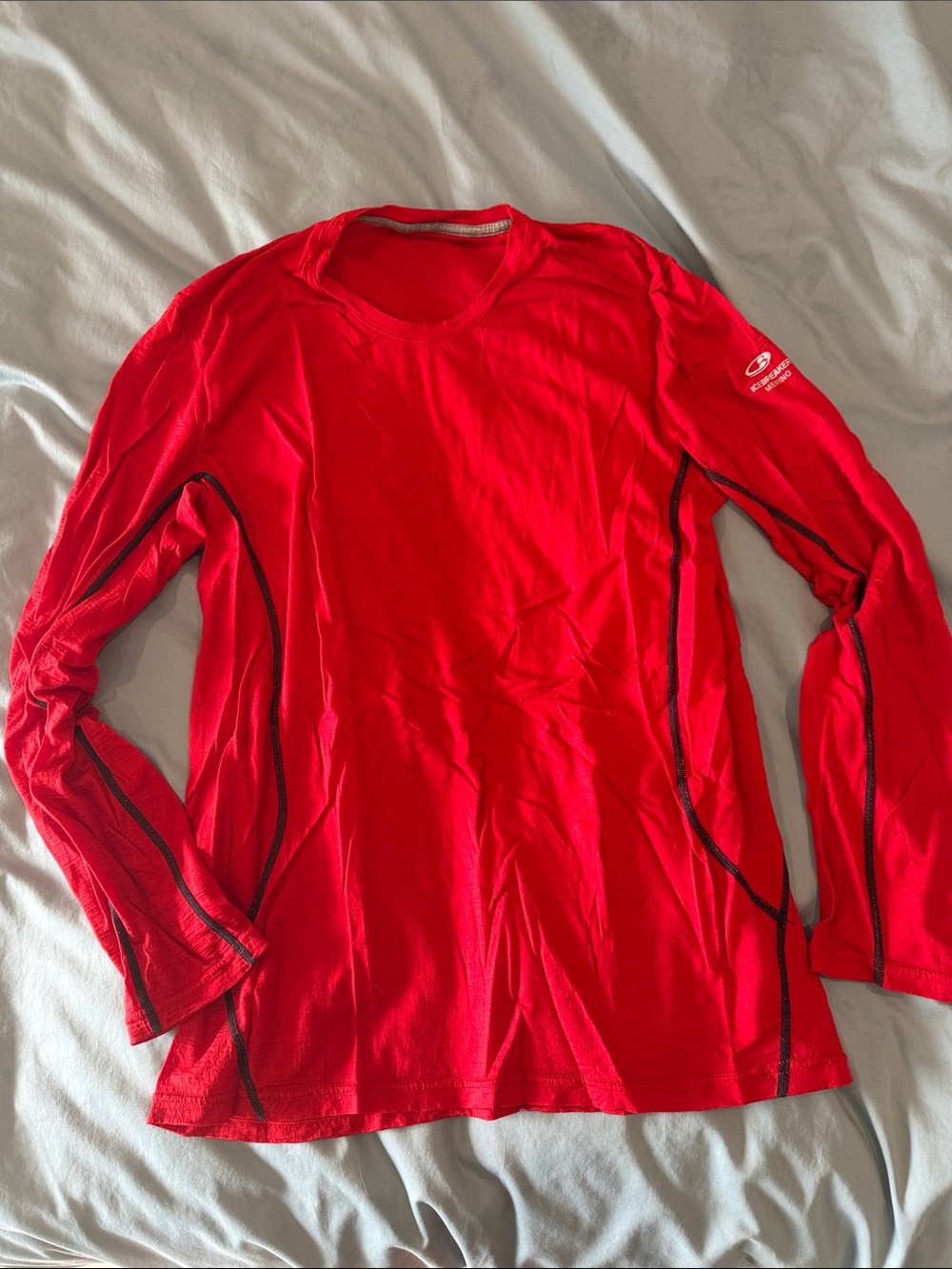 Icebreaker Red Long-Sleeve Performance Top